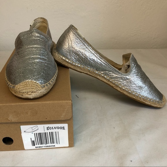 Soludos Shoes - Soludos Silver smoking slipper espadrilles size 10